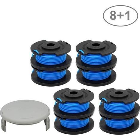 8-teiliges Ersatzspulen-Set für Trimmer mit Spulenkappen, kompatibel mit Ryobi 18V, 24V und 40V (1/4)
