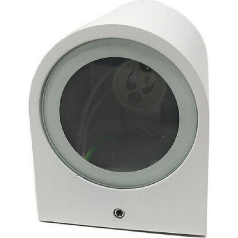 TrAdE Shop Traesio - Applique Moderno A Parete Per Esterno Lampada Giardino Faretto Gu10 Ip65 Es53 - Bianco (1/2)