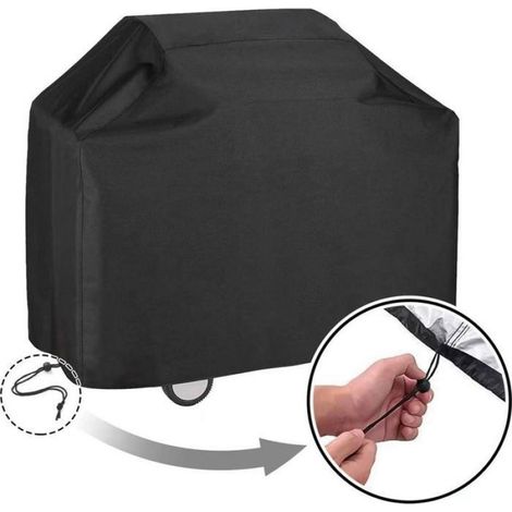 Housse De Protection Pour Grill - Tissu Oxford Noir Imperméable - Pour Barbecue À Gaz En Plein Air - Dimensions 145 X 61 X 117 Cm - 1 Pièce (1/4)