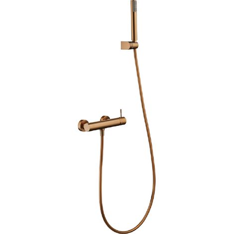 Kit ducha monomando Genova oro rosa cepillado [ IMEX® ] (1/2)