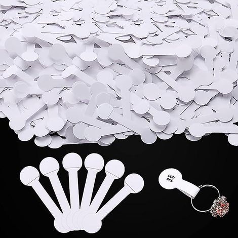 Étiquettes autocollantes rondes blanches pour bijoux (500 pièces) avec autocollants en forme d'haltère (1/5)