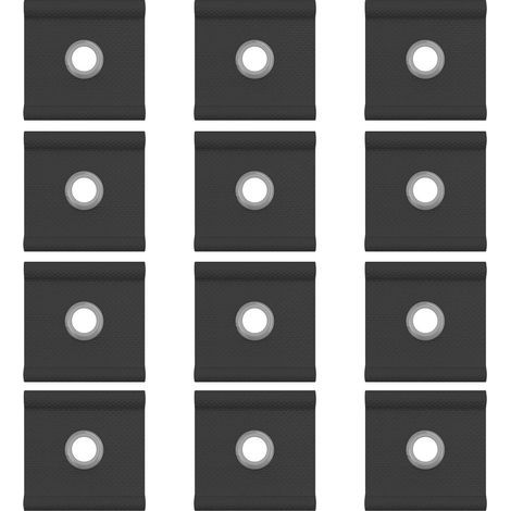 12 pinzas para ribete, ojales de ribete para riel de ribete de 5 mm, pinzas para ribete, pinzas para toldo, para toldo con riel de ribete (negro) (1/5)