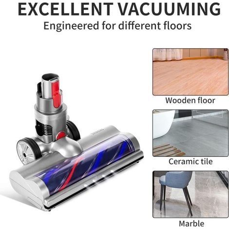 Direkt angetriebene Turbobürste für Dyson Staubsauger V7, V8, V10, V11 und V15 – Teppich- und Bodenreinigung – Entfernung von Tierhaaren (1/4)