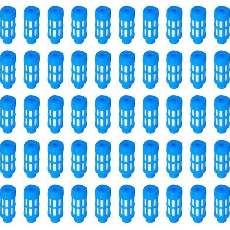 Silencieux pneumatique en plastique, contrôle du débit de la ligne d'air, silencieux d'échappement, raccord de compresseur, bleu, 50 pièces, PSU‑ 01 (1/5)