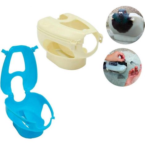 Mangeoire renforcée pour pigeons, facile à utiliser, avec accessoires pour l'alimentation et les médicaments, design blanc, lavable et réutilisable.-AquaForge (1/5)