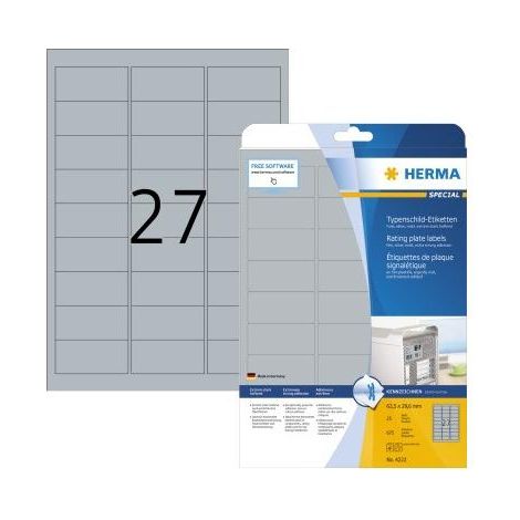 Herma Typensch. Etik.  63,5x29,6 25 Blatt DIN A4 675 Stück   4222 (1/5)