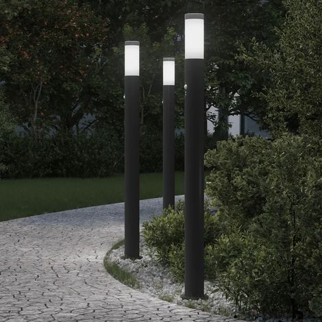 Lámpara vidaxl pollerleuchten mit sensor acero inoxidable 110cm