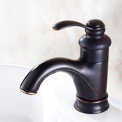 Rubinetto da bagno retrò antico, lavabo europeo, miscelatore per acqua calda e fredda, finitura bronzo, brocche vintage