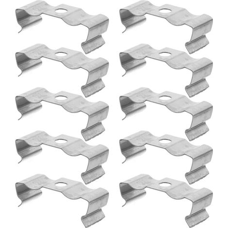 Lot de 20 Clips en Acier Manganèse pour Tubes LED T8, Supports de Fixation Sans Bruit pour Luminaires de Plafond dans Bureaux et Ateliers (1/5)