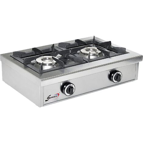 Réchaud Gaz Professionnel - 2 feux - 13000 W - Sofraca