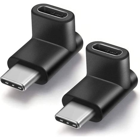 Il s'agit d'un ensemble adaptateur USB-C vers Type-C mâle vers femelle monobloc, comprenant un câble d'extension USB-C flexible à 90 degrés, USB 3.1 Type-C, adapté aux tablettes, aux téléphones porta (1/5)