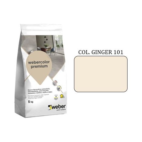 Weber color premium stucco col. ginger 101 kg.5
