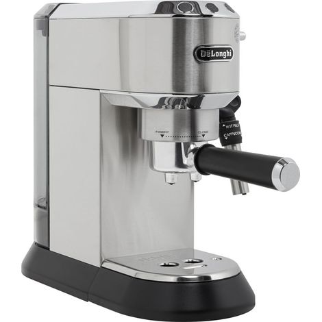 Delonghi – Machine expresso inox – Dédica – Ultra compact 14.9 cm – Préparation 1 ou 2 tasses – Système de chauffe thermoblock – Buse vapeur cappuccino (1/4)