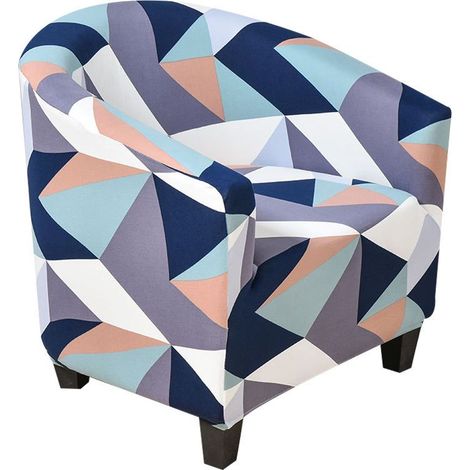 Housse de Fauteuil Cabriolet Extensible,Facile à Installer et à Laver, Housse de Chaise avec Accoudoirs Couverture de Fauteuil pour Comptoir Bar Salon Salle de Réunion-multicolore (1/5)
