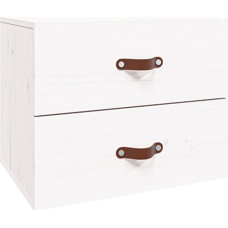 Maison Exclusive - Mesita de noche de pared blanco 50x36x40 cm (1/5)
