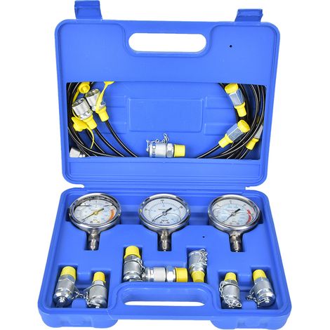 Kit de test de pression hydraulique - Outil de contrôle de pression pour équipement hydraulique à huile (1/5)