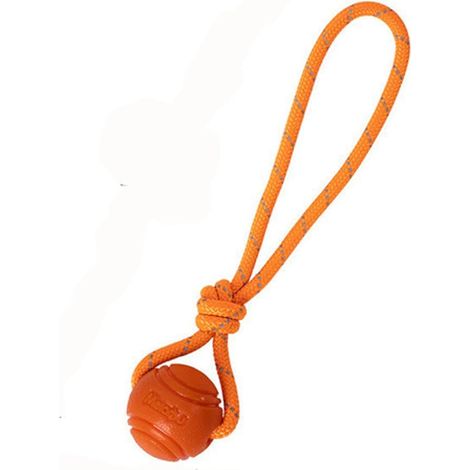 Balle pour chien, jouet à mâcher, indestructible, avec ficelle, interactif, DXGHC (1/5)