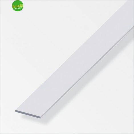 5PZ PROFILO BARRA PIATTA ALLUMINIO Argento Satinato mm. 12x2 mt. 1 (1/2)