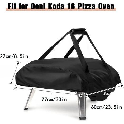 Housse de protection pour four à pizza 77x60x22cm – Tissu Oxford 420D étanche – Résistante aux intempéries – Accessoire Ooni Koda 16 (1/4)