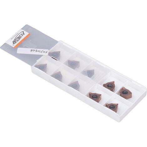 10 plaquettes de tournage en carbure revêtues pour tour CNC DIY, outils de coupe du bois WNMU080608EN-GH (1/5)