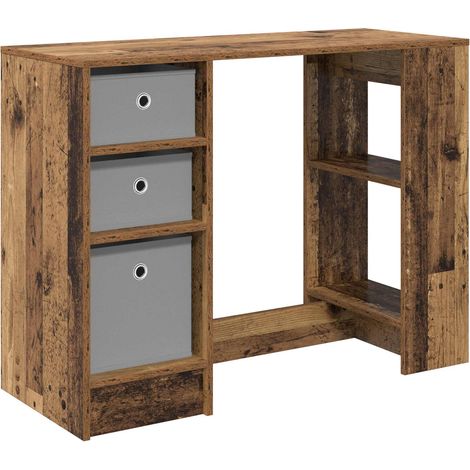 Maison Exclusive - Schreibtisch mit Regal Altholz 100 x 40 x 75 c