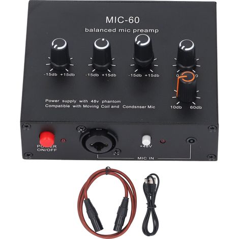 GARRYFIZH Amplificateur de microphone dynamique, réglage des aigus et des graves, puissance sonore pour domicile (1/5)