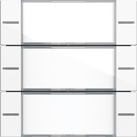 Gira Jeu de bascules 3f GSF Capteur-poussoir 4.55 Transparent/Blanc pur [577303], 5773 03