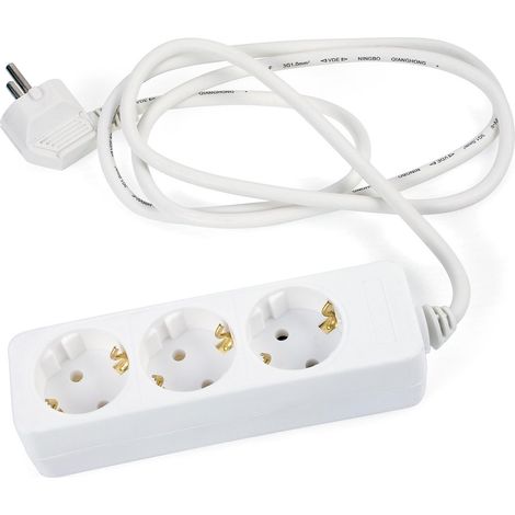 Base Enchufe Triple Con Cable   - Regleta alargador de 3 tomas Schuko (1/2)