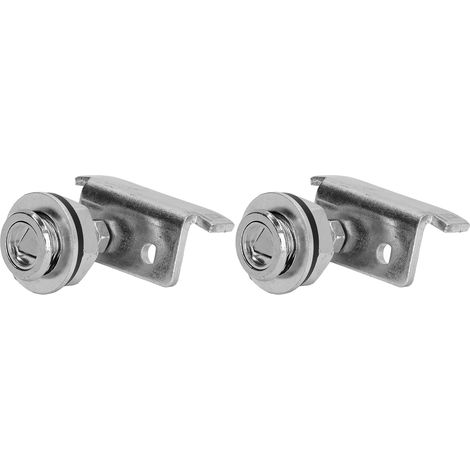 Lot de 2 serrures à clé triangle pour porte d'ascenseur électrique universelle compatible Mitsubishi en alliage (1/5)