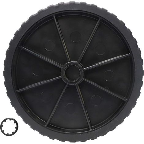 Roue plastique Ø200 pour bétonnière électrique – Kit avec rondelle de frein – Compatible bétonnières ALTRAD et Guy Noel 130L à 160L