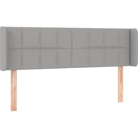 Maison Exclusive - Cabecero de tela gris claro 147x16x78/88 cm (1/5)