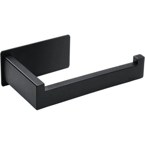 Porte Papier Toilette, Support Papier Toilette sans Percage Porte Essuie Tout Porte-Rouleau De Papier en Acier Inoxydable pour Salle De Bain, Cuisine(Noir) (1/5)
