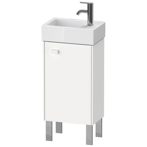 Duravit Meuble sous-lavabo Brioso 36,4,0 x 23,9 cm, 1 porte, 1 tablette en verre, pour lavabo Vero Air 072438, Couleur (avant/corps): Décor blanc mat, poignée blanche matte - BR4429R1818