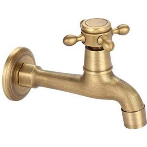 Robinet d'évier vintage en cuivre, robinet de cuisine à eau froide (1/5)