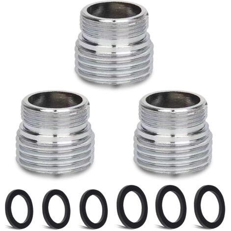 3 piece faucet adapter kit (M20mm male to M18mm male) for kitchen aerator, sink faucet adapter, garden hose connection, water filter and standard hose. (1/5)