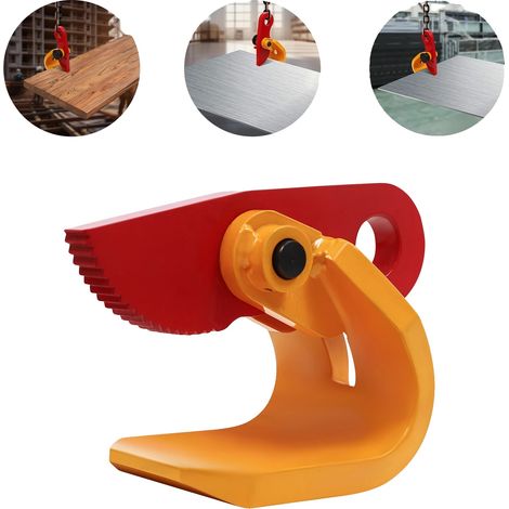 Pince de levage de plaques, capacité de 1,5 tonne, construction en acier allié, 0-50mm, 1,5 Ton (1/5)