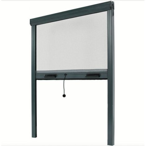 ZANZARIERA A RULLO AVVOLGIBILE FINESTRA 120x170 RIDUCIBILE ALLUMINIO GRIGIO 3403