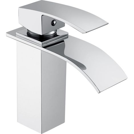 Mitigeur de lavabo en laiton – Finition chrome – Cartouche céramique – Hauteur 18.5cm – Flexibles inclus – Économie d'eau jusqu'à 30% – Ideko (1/5)