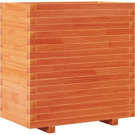 Vassoio per fioriera aiuola rialzata piante fiori terrazzo giardino cera 70 x 40 x 72 cm legno massello di pino marrone 020038486