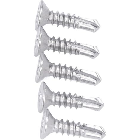 200 vis autoperceuses à tête fraisée cruciforme en acier inoxydable 410, longueur nominale 19 mm, M4.8‑16 (1/5)