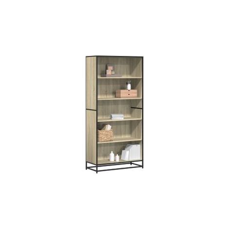 Bibliothèque chêne sonoma 80,5x35x170,5 bois d'ingénierie (1/5)