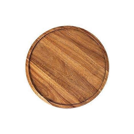 Rundes Holztablett, Serviertablett aus Holz, Servierplatte, Vorspeisenbrett, Tablett-Organizer für Küche/Arbeitsplatte