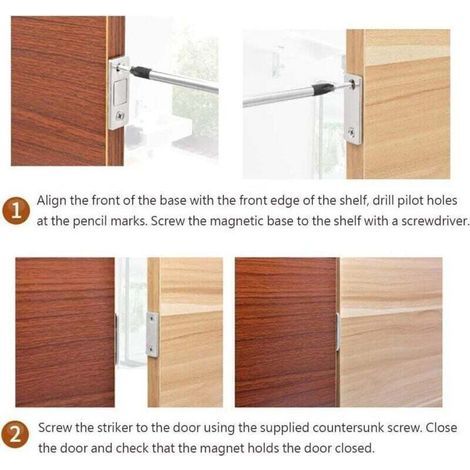 Loquet Magnetique Aimant Porte Placard 2 Pièces Très Mince Loqueteau Magnétiques à Coller Aimant Fermeture Adhesif Meuble Aimant Puissant pour Porte Coulissante Tiroirs Fenetre Aimanté Armoire.. (1/3)