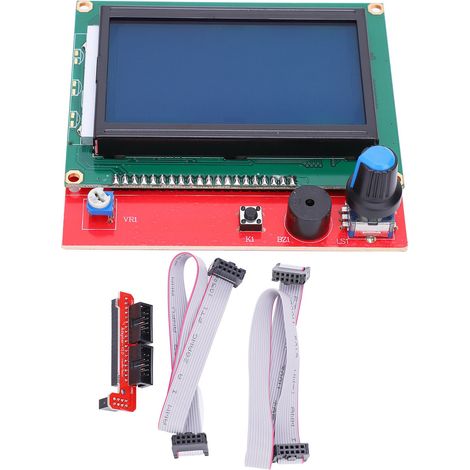 Module de commande LCD 12864, panneau d'affichage, carte mère, imprimante 3D, contrôleur intelligent + 2 lignes (1/5)