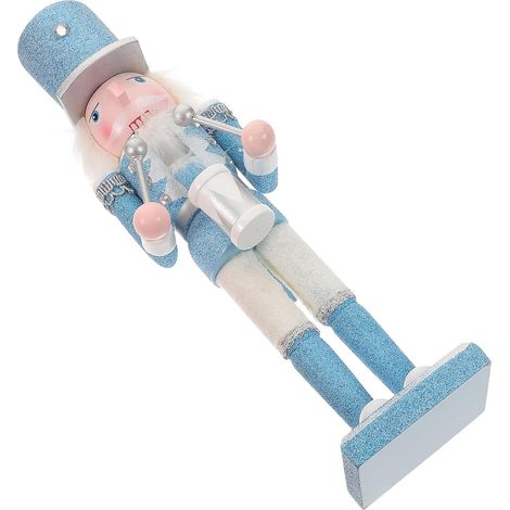 Figurine Casse-Noisette en Bois 30,5cm Décorations de Noël Créatives et Lumineuses pour Salon, Accessoire Photo Festif et Élégant (1/5)