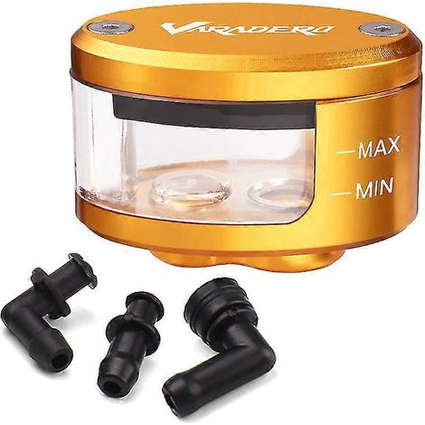 Réservoir d'huile de frein et d'embrayage avec support pour moto Honda Varadero XL1000 XL125 - Couvercle d'huile doré (1/5)