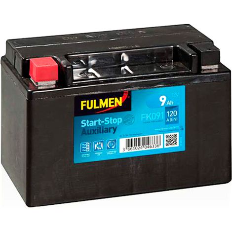 Batterie voiture 12V 9Ah AGM – Technologie plomb étanche – 120A pour démarrage rapide – Compatible Fulmen FK091