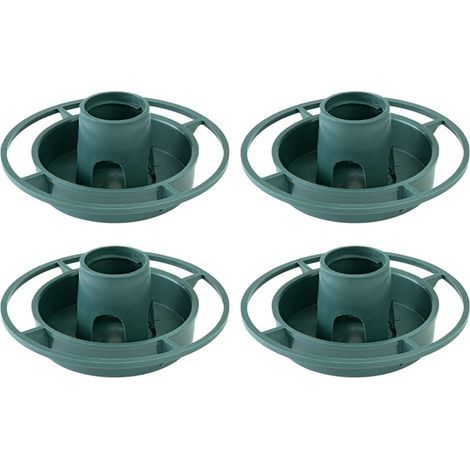 Set de 4 mangeoires d'oiseaux de jardin en plastique avec porte - bouteille pour oiseaux sauvages, jardin, terrasse, décoration verte (1/4)