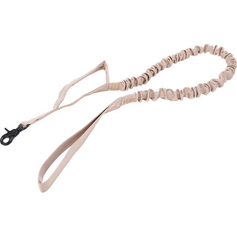 Laisse extensible résistante pour chien à 2 poignées confortables - Idéale éducation canine et balle sécurisée - Couleur sable (1/5)