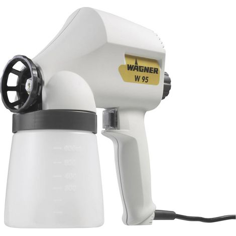 Wagner – Pistolet à peinture électrique 600 ml – Débit 140 g/min – Pression 120 bar – Buse 0,8 mm pour glycéro et acryliques – Usage extérieur rapide (1/5)